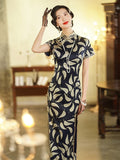 Modern Chinese Qipao, Mulberry Silk cheongsam,  Evening Dress, floral qipao