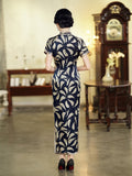 Modern Chinese Qipao, Mulberry Silk cheongsam,  Evening Dress, floral qipao