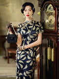 Modern Chinese Qipao, Mulberry Silk cheongsam,  Evening Dress, floral qipao