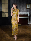 Modern Chinese Qipao, Mulberry Silk cheongsam,  Evening Dress,  casual qipao, lotus pattern
