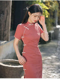 Free alteration, Traditional Chinese Qipao dress,  Evening Dress, mandarin collar