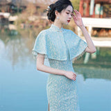 Free alteration, Traditional Chinese Qipao dress, Evening Dress, kneelength qipao, mandarin collar