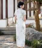 Free alteration, Traditional Chinese Qipao dress,  Evening Dress, Full length, mandarin collar