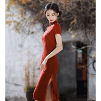 Free alteration, Traditional Chinese Qipao dress, Evening Dress, Tea ceremony, mandarin collar