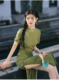 Free alteration, Traditional Chinese Qipao dress,  Evening Dress, mandarin collar