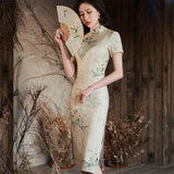Free alteration, Traditional Chinese Qipao dress, Evening Dress, kneelength dress, mandarin collar