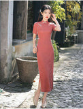 Free alteration, Traditional Chinese Qipao dress,  Evening Dress, mandarin collar