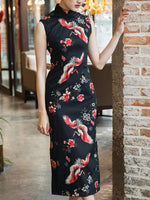 Elegant traditional Chinese dress, Chinese Cheongsam Dress, Evening Dresses, Ball Gowns, Long Evening Dresses with Crane prints