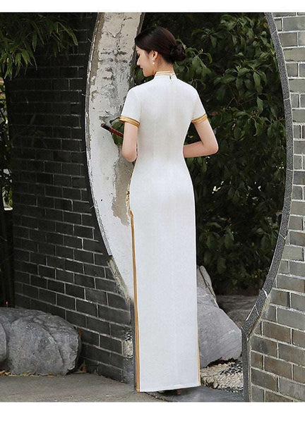 Custom make available, Traditional Chinese dress, embroidered Cheongsa QipaoMood Custom make available, Traditional Chinese dress, embroidered Cheongsa QipaoMood