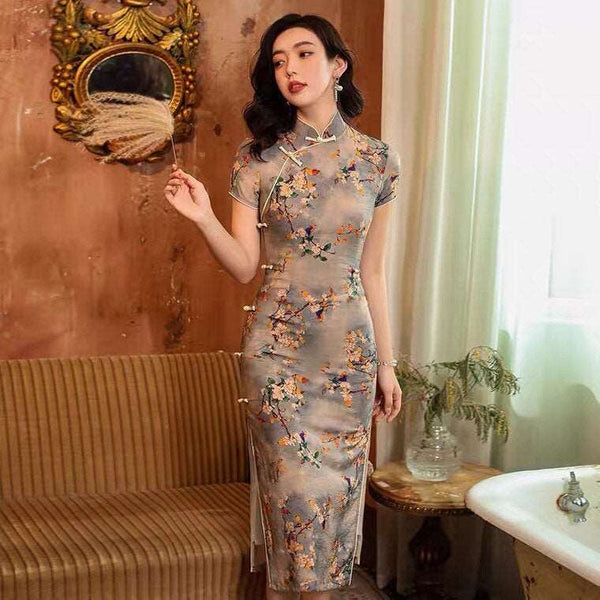 prom chinese dress Sequin Cheongsam, Red dress, Chinese Sequin Qipao S / Red Line / Princess Pretty Chinese Dresses Chinese Dress