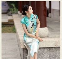 Free alteration, Traditional Chinese Qipao dress, Mulberry Silk cheongsam,  Evening Dress,  mandarin collar