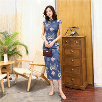 Free alteration, Traditional Chinese Qipao dress, Mulberry Silk cheongsam,  Evening Dress, mandarin collar