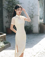Modern Chinese dress, Chinese Qipao, Evening Dress, Ball Gowns, spring qipao, mandarin collar