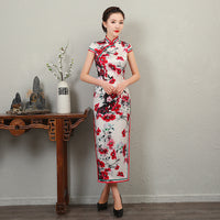 Free alteration, Traditional Chinese Qipao dress, Mulberry Silk cheongsam,  Evening Dress, mandarin collar