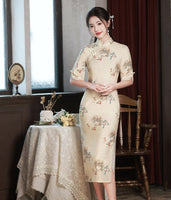 Free alteration, Traditional Chinese Qipao dress,  Evening Dress, Full length, mandarin collar