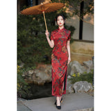 Free alteration, Traditional Chinese Qipao dress, Evening Dress, 2 colors, mandarin collar