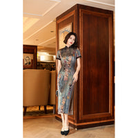 Free alteration, Traditional Chinese Qipao dress, Mulberry Silk cheongsam,  Evening Dress, mandarin collar