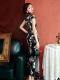 Elegant traditional Chinese dress, Chinese Cheongsam Dress, Evening Dress, Ball Gowns, Long Evening Dress, mandarin collar