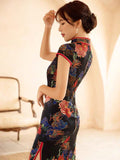 Elegant traditional Chinese dress, silk dress, Cheongsam Dress, Evening Dresses, Ball Gowns, Long Evening Dresses, mandarin collar