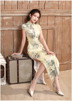 Elegant traditional Chinese dress, Chinese Cheongsam Dress, Evening Dresses, Ball Gowns, Long Evening Dresses, mandarin collar