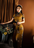 Traditional Chinese dress, Chinese Cheongsam,  floral qipao,  summer dress, mandarin collar