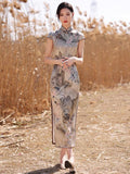 Traditional Chinese dress, mulberry silk Cheongsam, Silk qipao, spring dress, mandarin collar