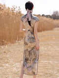 Traditional Chinese dress, mulberry silk Cheongsam, Silk qipao, spring dress, mandarin collar