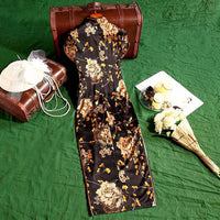 Traditional Chinese dress, mulberry silk Cheongsam, black Silk qipao, golden floral prints, spring dress, mandarin collar, Mother’s Day gift