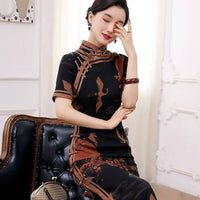 Traditional Chinese dress, Chinese Cheongsam Dress, Evening Dresses, Ball Gowns, Long Evening Dresses, mandarin collar