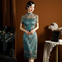 traditional Chinese dress, Cheongsam, qipao, Long Evening Dress, Ball Gowns, mandarin collar
