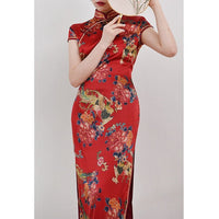 Traditional Chinese dress, red Wedding Qipao, Cheongsam, Tea ceremony, Bridal Dress