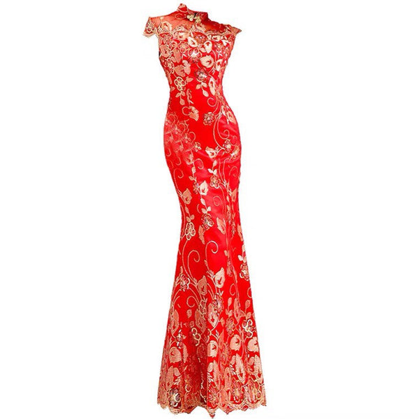Custom make available, wedding dress, traditional Chinese dress, embro QipaoMood Custom make available, wedding dress, traditional Chinese dress, embro QipaoMood
