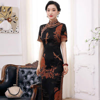 Traditional Chinese dress, Chinese Cheongsam Dress, Evening Dresses, Ball Gowns, Long Evening Dresses, mandarin collar