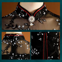 Elegant traditional Chinese dress, Chinese Cheongsam , Long Evening Dresses, Ball Gowns, gift for her, mandarin collar