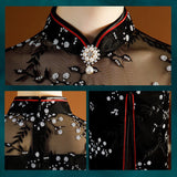 Elegant traditional Chinese dress, Chinese Cheongsam , Long Evening Dresses, Ball Gowns, gift for her, mandarin collar