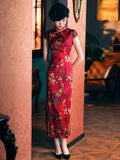 Traditional Chinese dress, mulberry silk Cheongsam, Silk qipao, spring dress, mandarin collar