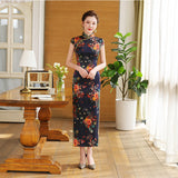 Free alteration, Traditional Chinese Qipao dress, Mulberry Silk cheongsam,  Evening Dress