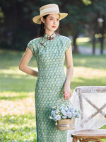 Traditional Chinese dress, Cheongsam Dress, Kneelength Qipao, breathable Summer Ramie Qipao, mandarin collar
