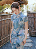 Modern Chinese Qipao, Chinese Cheongsam, summer qipao, Evening Dress, Ball Gowns, mandarin collar