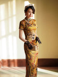 Free alteration, Traditional Chinese Qipao dress, Mulberry Silk cheongsam,  Evening Dress,mandarin collar