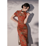 Free alteration, Traditional Chinese Qipao dress, Evening Dress,  summer breathable qipao, mandarin collar