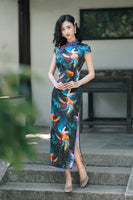 Free alteration, Traditional Chinese Qipao dress, Mulberry Silk cheongsam,  Evening Dress, mandarin collar