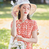 Traditional Chinese dress, Cheongsam Dress, Kneelength Qipao, breathable Summer Ramie Qipao, mandarin collar