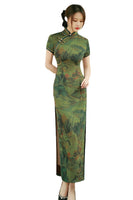 Modern Chinese Qipao, Evening Dress, full length, mandarin collar