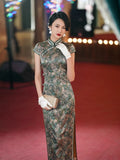 Traditional Chinese dress, mulberry silk Cheongsam, Silk qipao, spring dress, mandarin collar