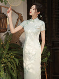 Modern Chinese Qipao, Chinese Cheongsam, Ball Gowns, Long Evening Dress, mandarin collar