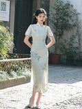 Modern qipao, Chinese Cheongsam, Evening Dress, Floral qipao, spring qipao,  mandarin collar