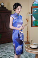 Free alteration, Traditional Chinese Qipao dress, Mulberry Silk cheongsam, kneelength dress