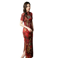 Traditional Chinese dress,  Cheongsam Dress, red Qipao, Evening Dress, gift for her, mandarin collar