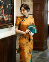 Elegant traditional Chinese dress, Chinese Cheongsam Dress, Evening Dresses, Ball Gowns, Long Evening Dresses, mandarin collar